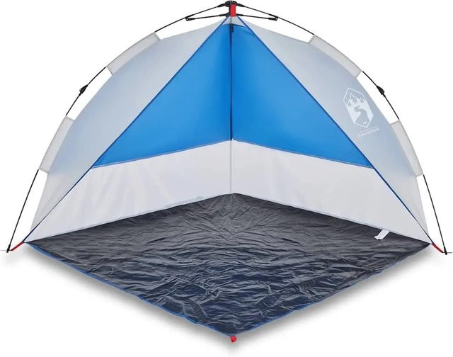 Furnicato Strandzelt in Azurblau, B/T/H: 205 x 200 x 115 cm - Bild 1