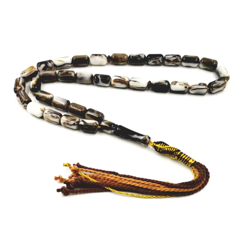 ALBASHAN Tasbih, schwarzes Kunstharz, 33 Gebetsperlen, Unisex - Bild 2