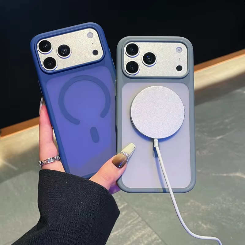 EHUIDE Magnetische Schutzhülle für iPhone 17 Pro Max, 16, 15, 14, 13, 12 Plus, MagSafe kompatibel, Stoßfest mit großem Kamerafenster, Transparent oder Schwarz - Bild 1