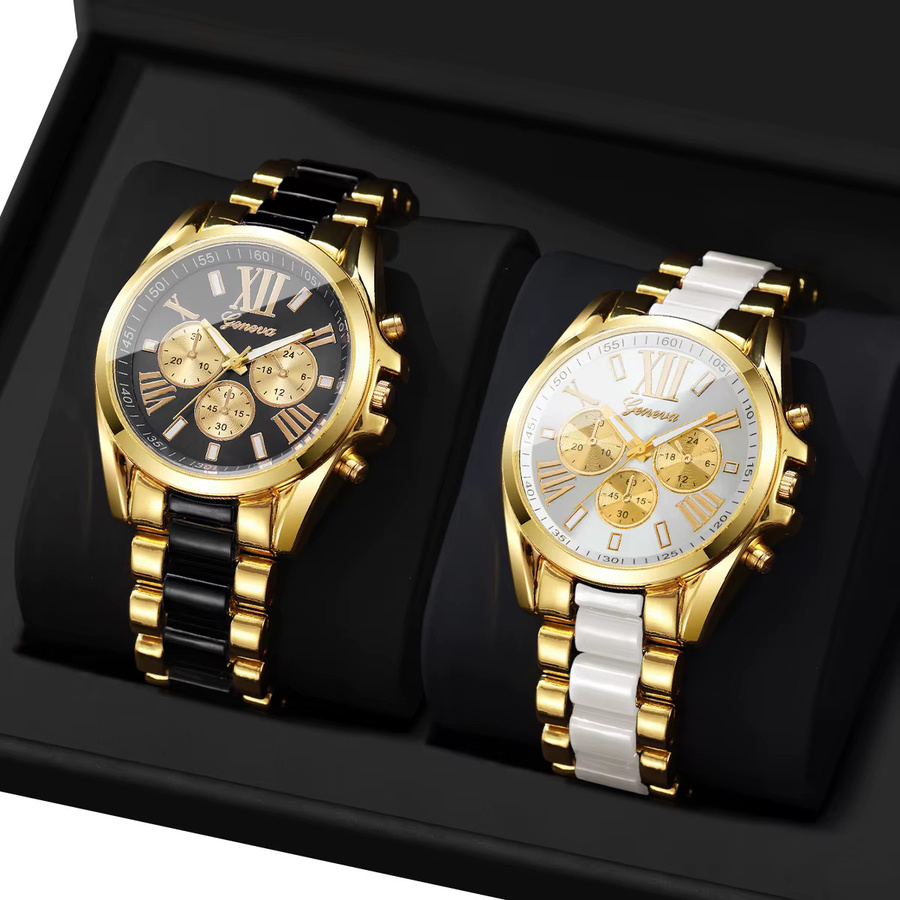 yolako Armbanduhr Set, Quarz, Edelstahl, Gold, Herren - Bild 4
