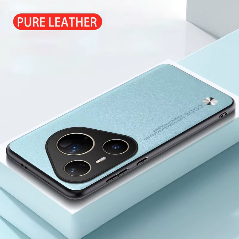 Luxus PU Leder Handyhülle für Huawei Pura 80 70 Ultra P60 P50 P40 P30 Nova 14 13 12 11 10 Pro in Grün und Blau - Bild 1