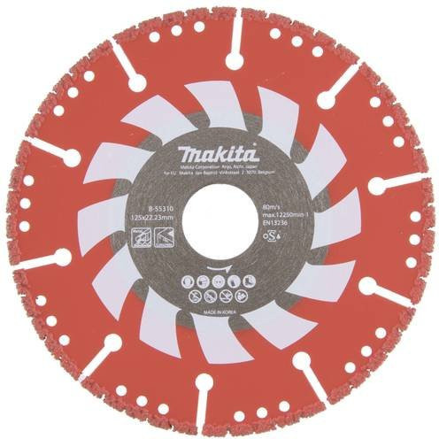 Makita Rescue Diamanttrennscheibe für Metall und Beton, Durchmesser: 125 mm, Farbe: Rot - Bild 1