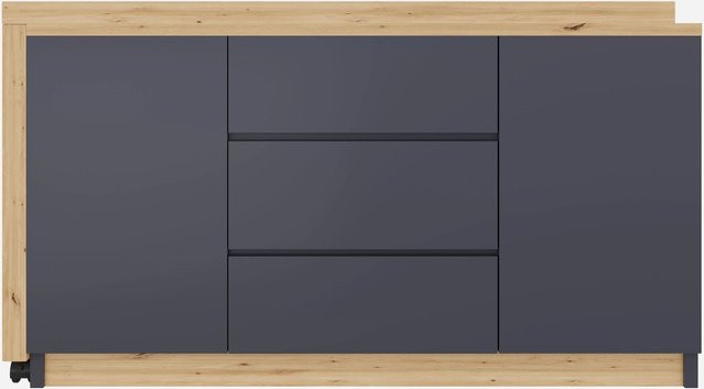 okwish Eckschreibtisch Klappbar mit Rollen und Schrank, Weiß/Grau, B: 120 cm, T: 50 cm, H: 76,5 cm - Bild 1