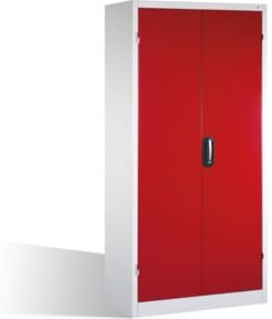 C+P Schwerlast-Werkzeugschrank mit Drehtüren und 4 Regalböden, Front Rubinrot, Korpus Lichtgrau, H: 195,0 cm, B: 93,0 cm, T: 60,0 cm - Bild 1