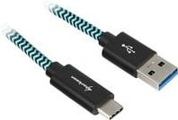 Sharkoon USB 3.2 Gen 2 Kabel USB-A auf USB-C in Schwarz und Blau - Bild 1