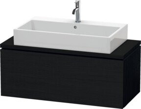 Duravit Waschtischunterschrank L-Cube in Schwarz für Konsole mit 1 Auszug, B: 102 cm, T: 47,7 cm, H: 40 cm - Bild 1