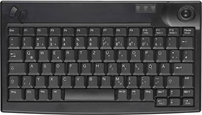 Active Key CompactKey AK-440 USB-Tastatur in Schwarz mit integriertem Trackball und QWERTZ-Layout - Bild 1