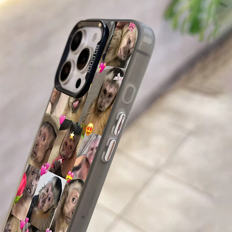 Wolkerfly Handyhülle mit Affenmuster und TPU Soft Edge für iPhone Modelle in Multicolour - Bild 2