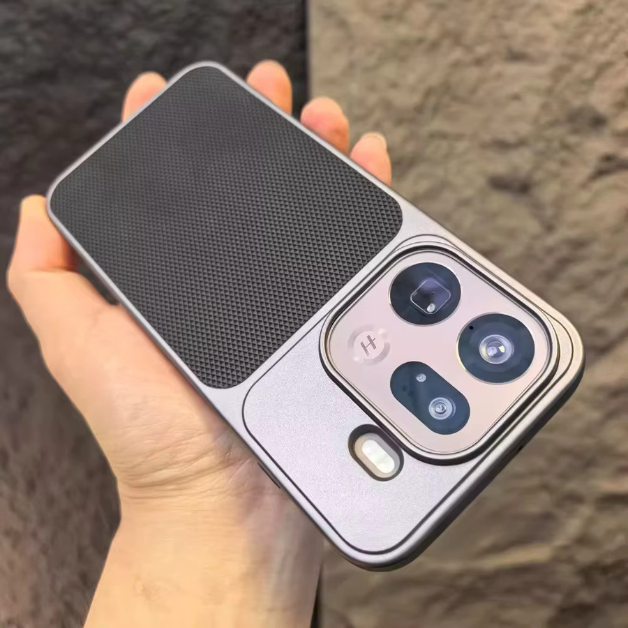 Stoßfeste Handyhülle mit Diamantmuster und mattem Finish für OPPO Reno15 Pro Max, 14, Find X9, X9S Ultra und X8 Pro in Schwarz - Bild 1
