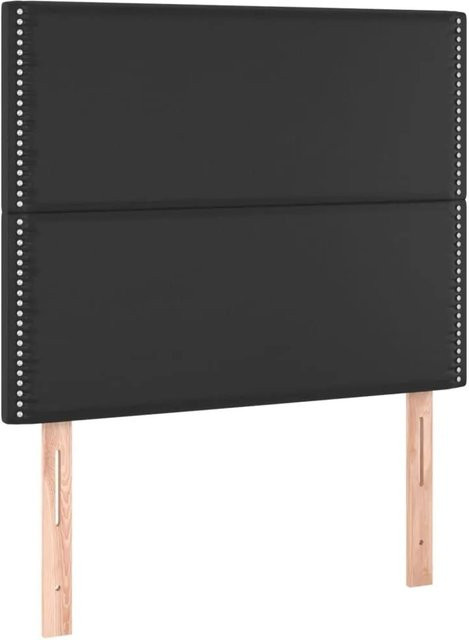 vidaXL Kopfteil in Schwarz aus Kunstleder mit klassischem Design, Breite: 90 cm, Tiefe: 5 cm, Höhe: 118 bis 128 cm - Bild 1