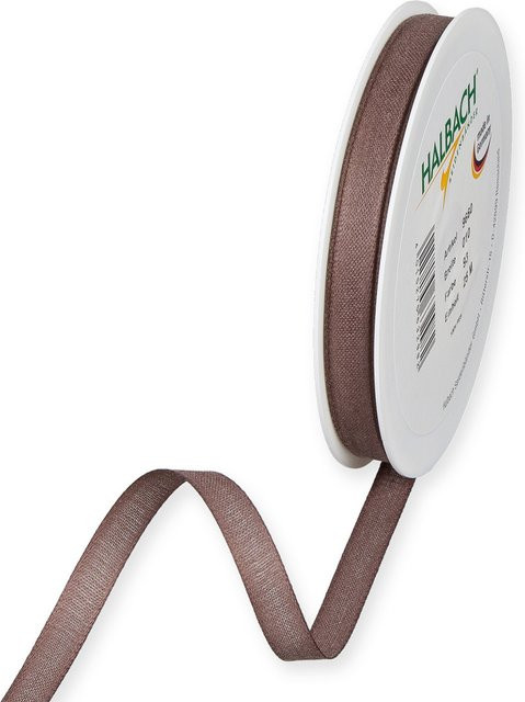 Halbach Dekoband in Baumwolloptik aus Polyester, Dunkelbraun, Breite: 10 mm, Länge: 7 m - Bild 1