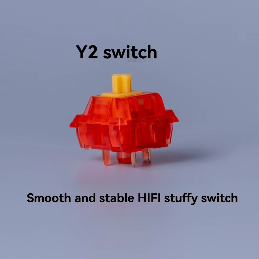 MiFuny Y2 Schalter Transparent Linear für Gaming Tastaturen mit 32g 40g 48g oder 53g Druckkraft und RGB Unterstützung - Bild 2