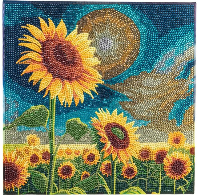 Craft Buddy Crystal Art Kit Sunflowers Diamond Painting ab 8 Jahren - Bild 1
