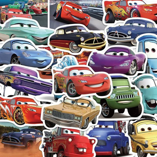 Disney Cars Lightning McQueen Cartoon Aufkleber Set in Multicolour für Notizbücher und Handys - Bild 1