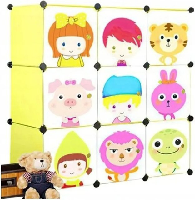 Rebiko Modularer Kleiderschrank für Kinder in Multicolour, H: 110 cm, B: 110 cm, T: 36 cm - Bild 1