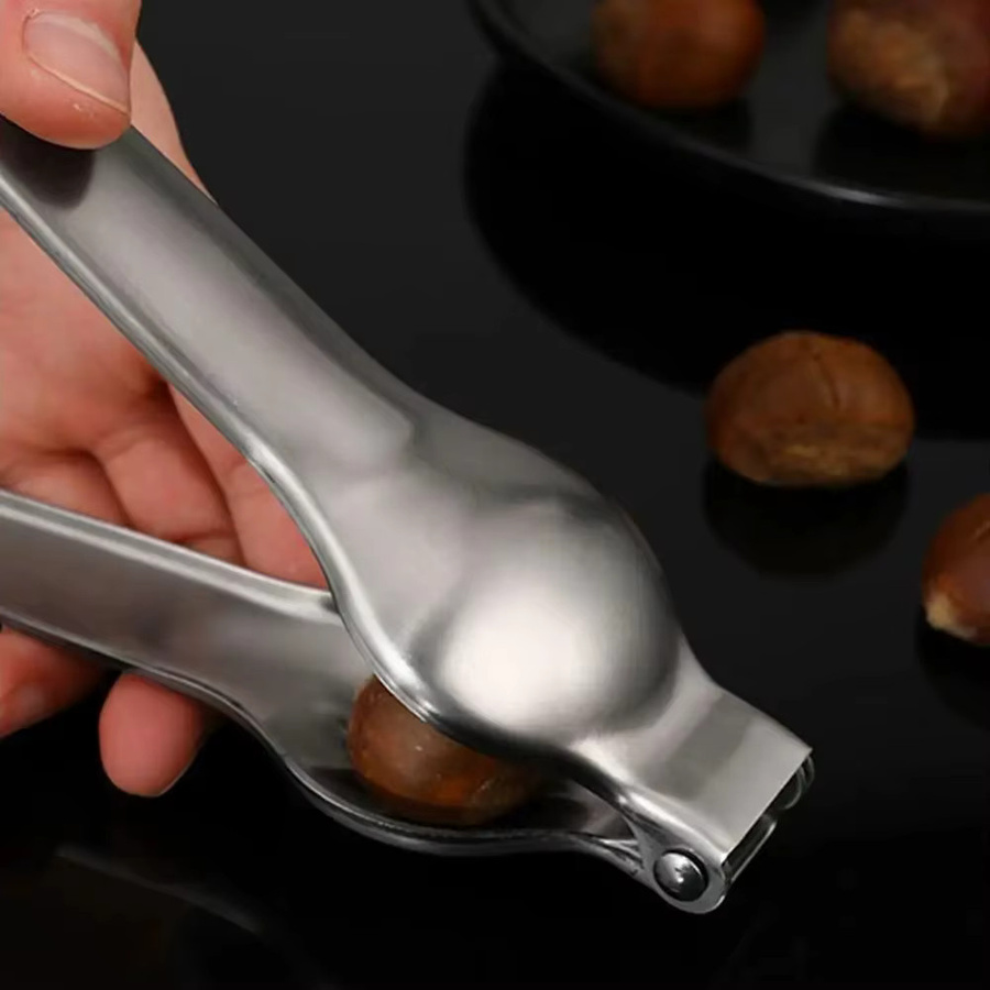 Ninth World 2-in-1 Nussknacker aus Edelstahl und Kunststoff in Silber und Gelb - Bild 3