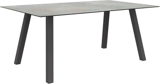 Stern Tisch Interno aus Aluminium in Graphit mit Silverstar 2.0 Quartz Tischplatte, B/T: 220 x 100 cm - Bild 1