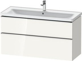 Duravit Waschtischunterschrank D-Neo in Weiß Hochglanz, B/T/H: 118,4 x 45,2 x 62,5 cm - Bild 1