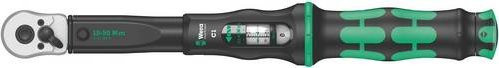 Wera Click-Torque C 1 Drehmomentschlüssel mit Umschaltknarre 1/2 Zoll, 10 - 50 Nm, Schwarz-Grün - Bild 1