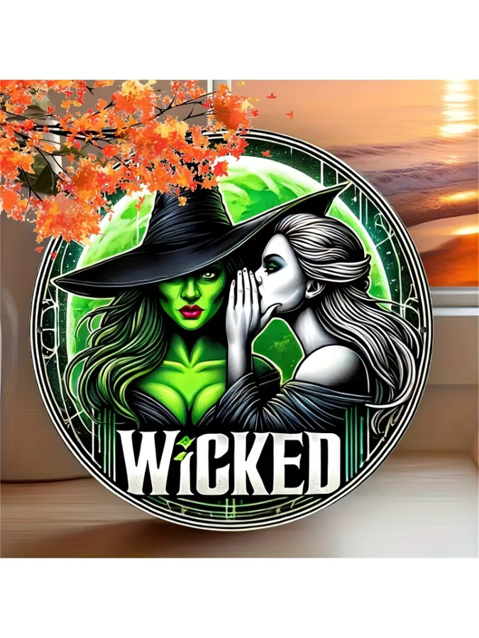 Potdemiel Retro Metallschild Halloween Wandkunst im Vintage-Stil, B/H: 20,3 x 20,3 cm, Mehrfarbig - Bild 6