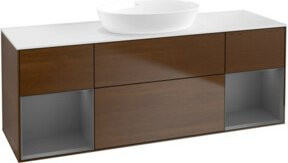 V&B Waschtischunterschrank Finion mit Wandbeleuchtung, Farbe: Weiß, Breite: 160 cm, Tiefe: 50,1 cm, Höhe: 50,1 cm - Bild 1