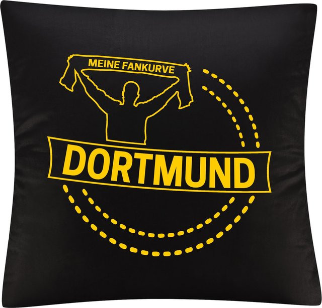 Kissenbezug Dortmund Meine Fankurve von multifanshop in Gelb - Bild 1