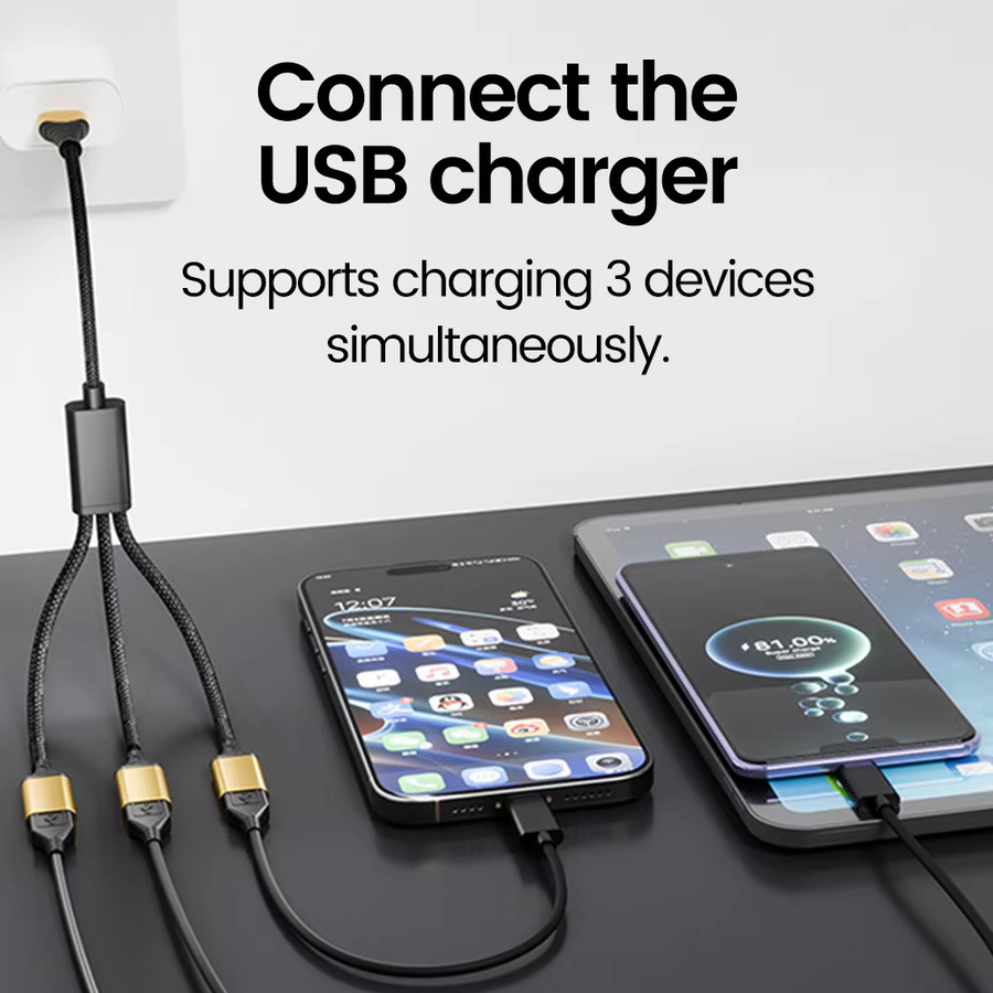 Elough 3-in-1 USB Typ C auf 3 USB C Hub: Schnelllade-Datenübertragung und OTG Konverter für deinen Laptop - Bild 4