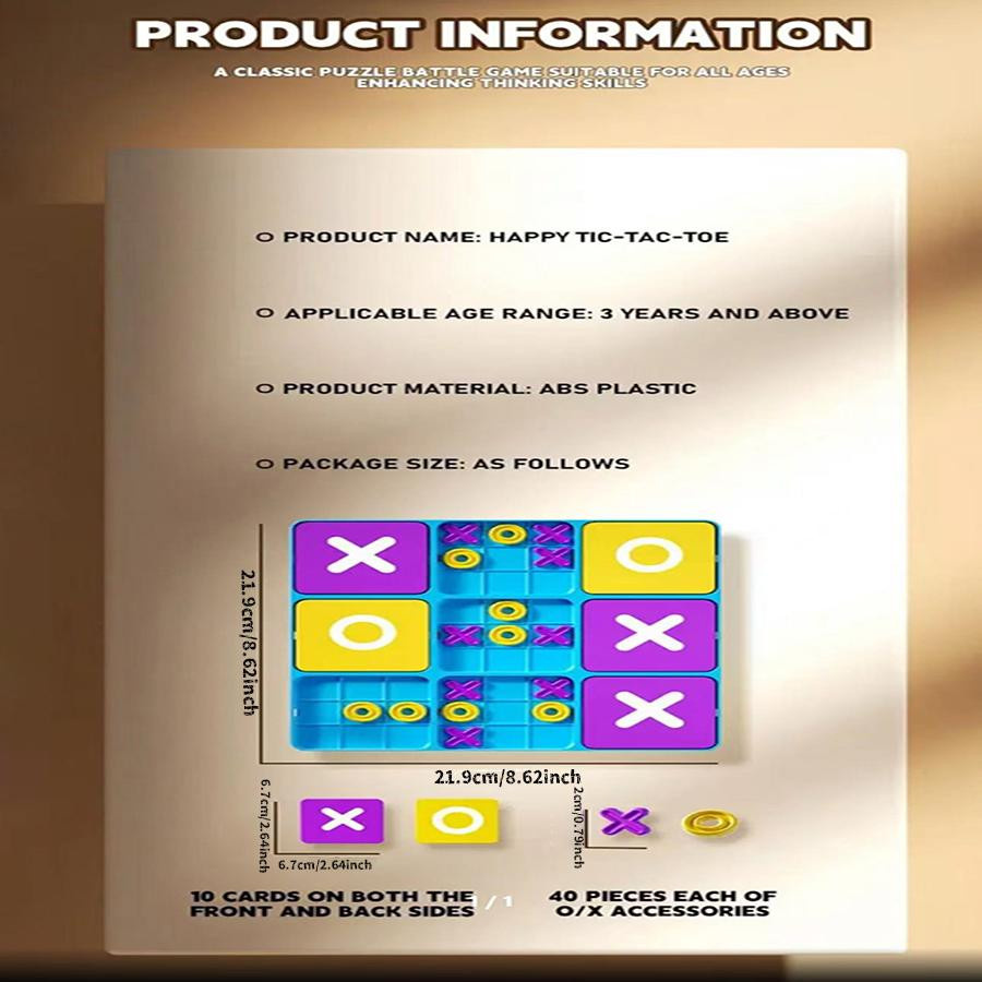 Linyi toy Tic-Tac-Toe Lernspiel graue 1-teiliges Set - Bild 5