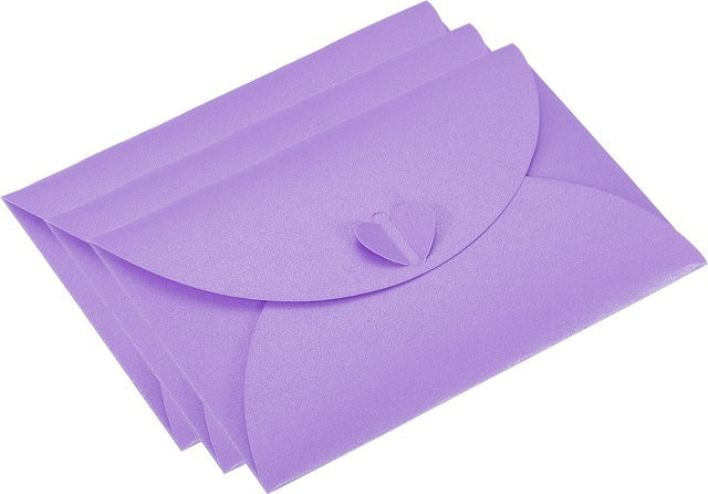 Mini-Liebesherz-Papierumschläge in Pink mit herzförmigem Verschluss für Hochzeitsgrußkarten und Fotos, B: 15,5 cm, H: 10,5 cm - Bild 1
