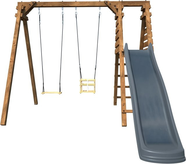 Soulet Holzschaukel für Kinder in Prune Brown, B/T/H: 351 x 261 x 224 cm - Bild 1