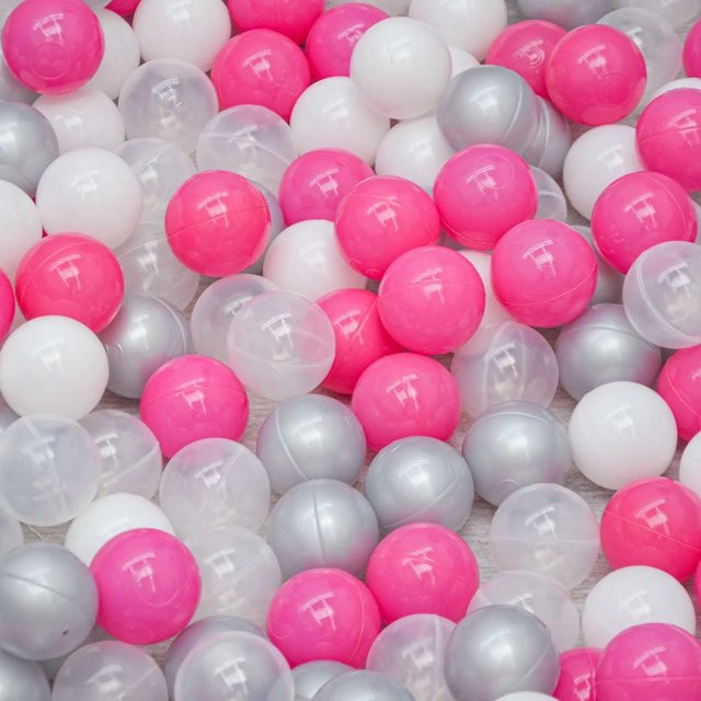 LittleTom Bällebadbälle Pink Grau Weiß Transparent - Bild 1