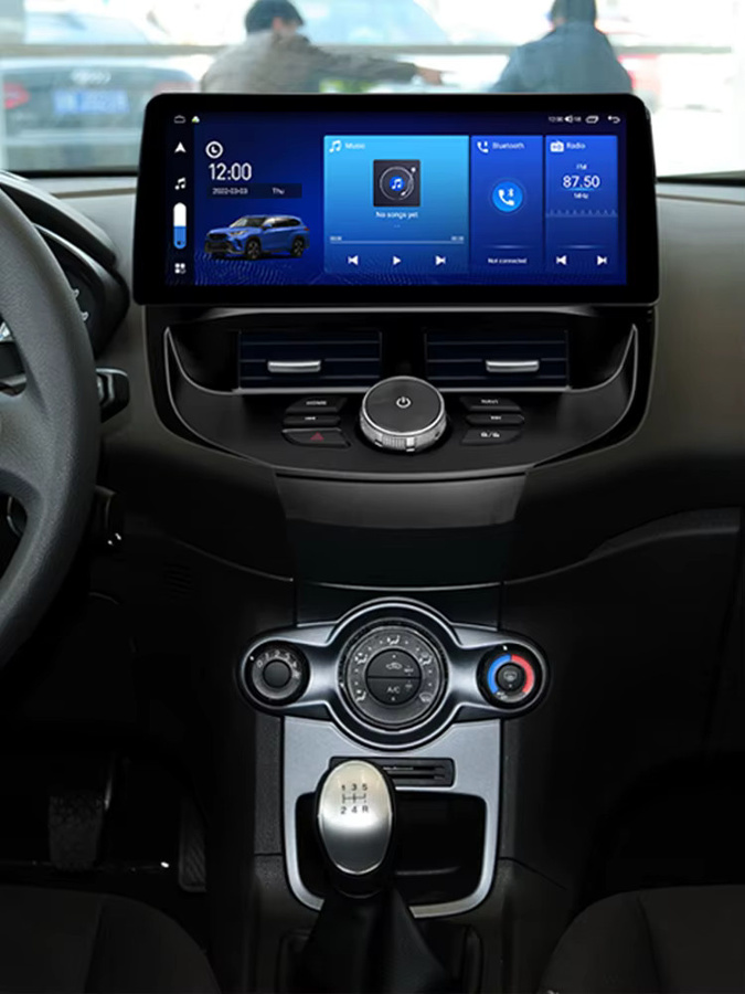 roadonline Android 14 Multimedia-Player mit GPS und 12,3 Zoll Display für Ford Fiesta MK6 MK7 2009-2018 in Schwarz mit zweifarbigen Rahmen - Bild 4