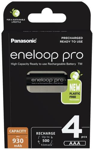 Panasonic eneloop pro AAA Akku NiMH 930 mAh 1,2V Schwarz 4er Pack - Bild 2