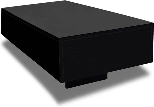 vidaXL Couchtisch modern in Schwarz Hochglanz aus MDF B/T/H: 55 x 31 x 55 cm - Bild 1