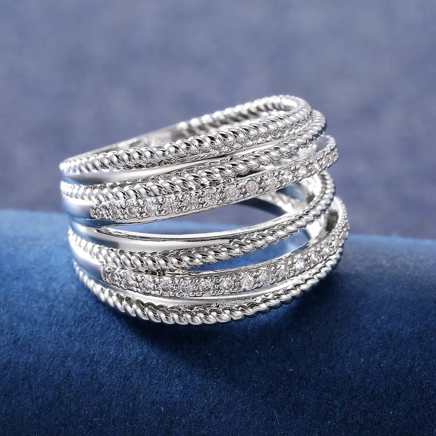 Huitan Ring, Silber, Zirkonia, Kristall, Damen - Bild 3