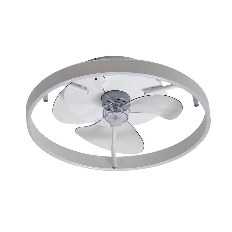 Lindby Momitu LED Deckenventilator mit Lampe und Leselampe in Weiß aus Aluminium, dimmbar mit Fernbedienung - Bild 2