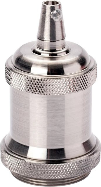 Orion Lightstyle Vintage Lampenfassung E27 aus Metall in Silber - Bild 1