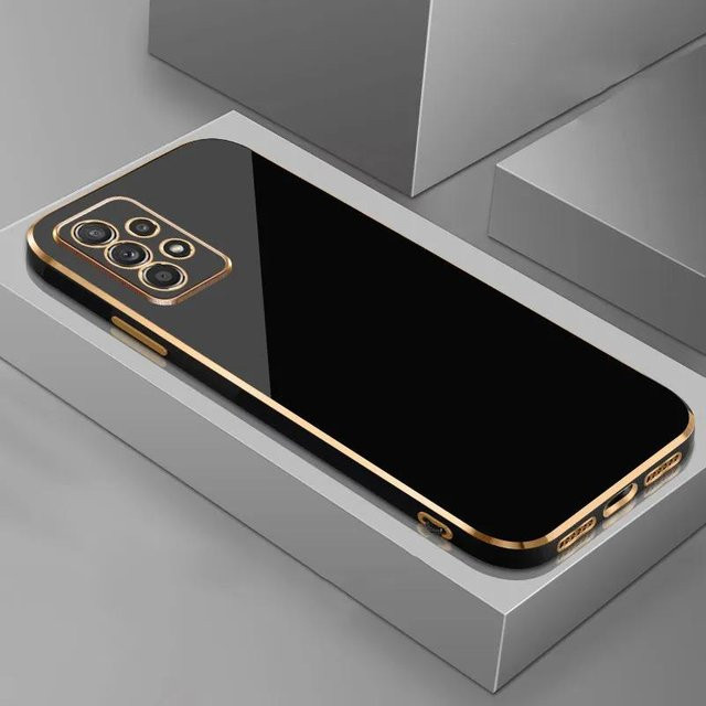 Luxus Silikon-Handyhülle für Samsung Galaxy A54 A14 A52 A34 A32 A72 A73 A23 A24 A33 A22 5G M32 A52S A71 A51 in Schwarz - Bild 1