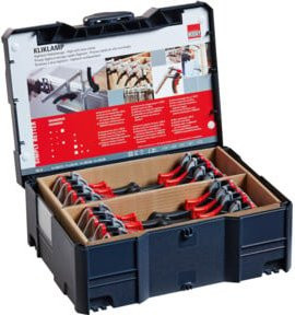 Bessey KliKlamp Systainer KLI-S Stapelbare Werkzeugbox in Schwarz und Magnesium aus Metall und Kunststoff - Bild 1