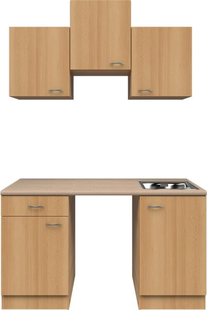 Flex-Well Küchenzeile Nano ohne Elektrogeräte Breite: 150 cm, Tiefe: 57 cm, Höhe: 82 cm - Bild 1