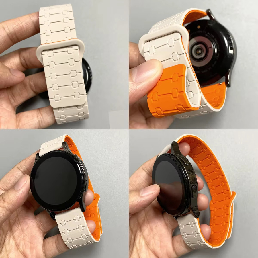 Uhrenarmband Silikon, 22 mm, Weiß, Unisex - Bild 4
