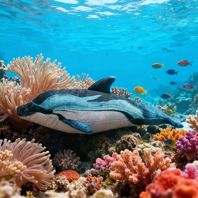 BOOKFONG Delfin-Plüschtier, Blau - Bild 2
