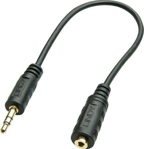 Lindy Audio Adapterkabel 35699 Schwarz mit 3,5 mm Klinkenstecker auf 2,5 mm Klinkenbuchse - Bild 1