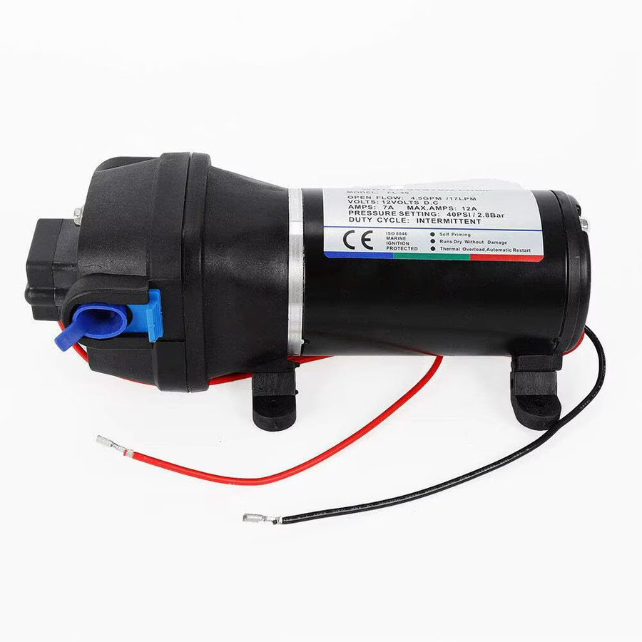 Bymaocar 12V Membranpumpe 40psi Wassertransferpumpe mit automatischer Wiedereinschaltung, Schwarz, 17L/Min, 132W - Bild 5