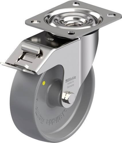 Blickle Edelstahl-Lenkrolle LEX-PO 125G-FI-ELS in Silber mit Rad-Durchmesser 125 mm und einer Tragfähigkeit von 150 kg - Bild 1