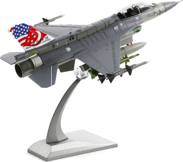 NUOTIE F-16D Fighting Falcon Flugzeug, Modellbausatz, 1:72, Metall, Grau - Bild 1