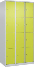 C+P Schließfachschrank Classic PLUS mit 3 Abteilen in Viridingrün, B/T/H: 90 x 50 x 185 cm - Bild 1