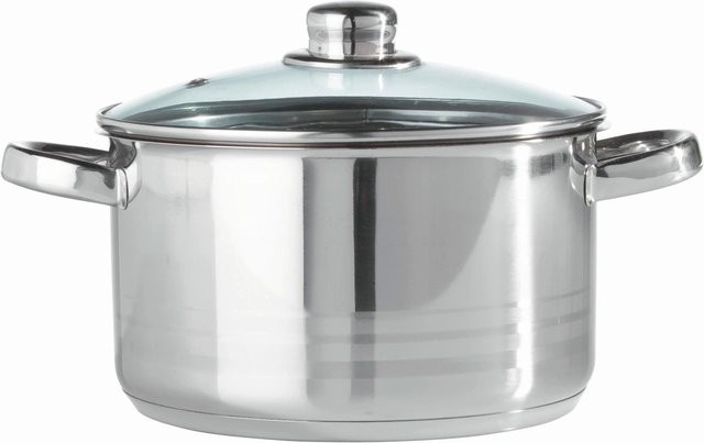 Mömax Kochtopf Paula aus Edelstahl in Silber mit Glasdeckel, 3,3 Liter - Bild 1