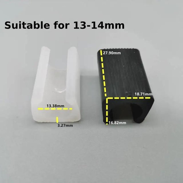 10 Stück U-förmige Bodengleiter aus Kunststoff von Yiran Furniture in Schwarz als rutschfeste Stuhlbeinkappen und Bodenschutz für deine Möbel - Bild 1