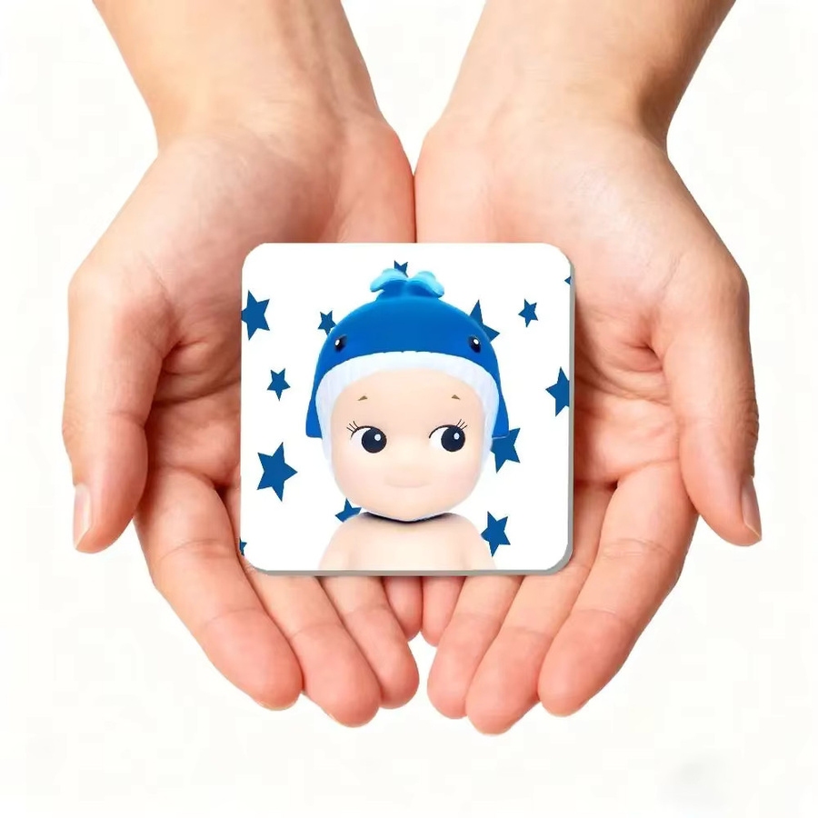 E-Elemental Kawaii Kühlschrankmagnet quadratische Aufkleber Mehrfarbig - Bild 5
